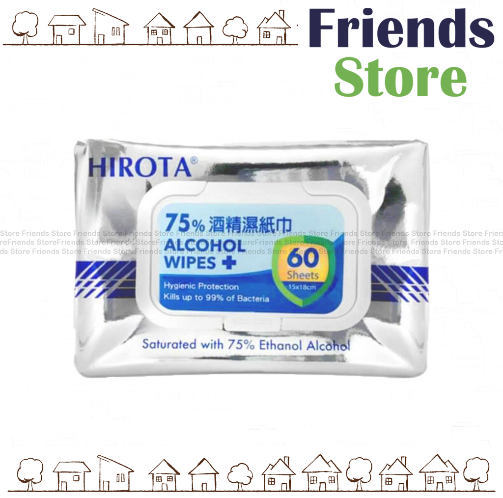 HIROTA - 75% Alcohol Wipes (60sheets) 家庭裝