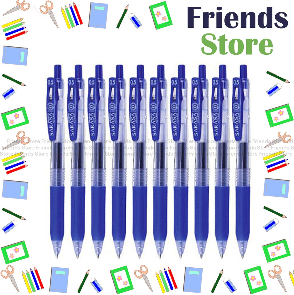 Zebra 斑馬牌 - [10pcs] Sarasa Retractable 0.5mm Gel Pen (JJ15-BL) Blue X 10