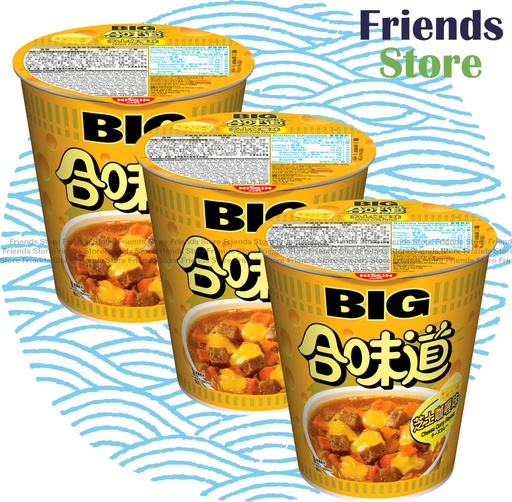 [400114E] Nissin - Big Cup Noodles Cheese Curry Flavour (113g X 3)