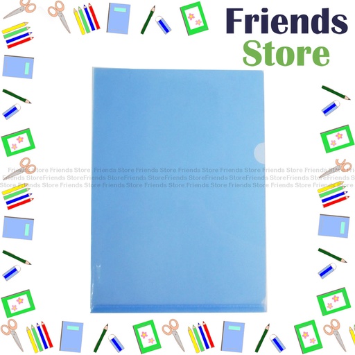 [LFA4] Godex - A4 L shape single layer clear file/Blue color