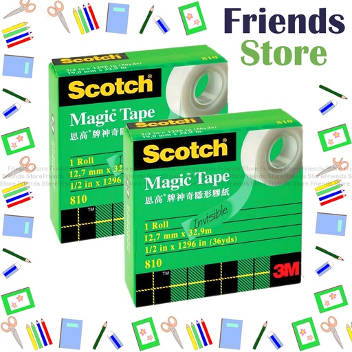 [11151] Scotch - 810HK 1/2"x36yds 神奇隱形膠紙 X2卷