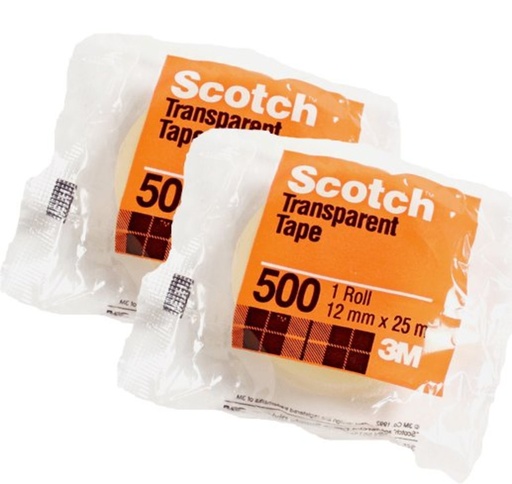 [111562] Scotch - Tape; Clear; Pillow Bag; 12mm x 25m; 500 [2rolls]