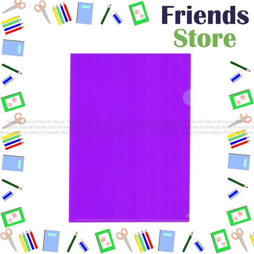 [LFA] Godex - A4 L shape single layer clear file/Purple color
