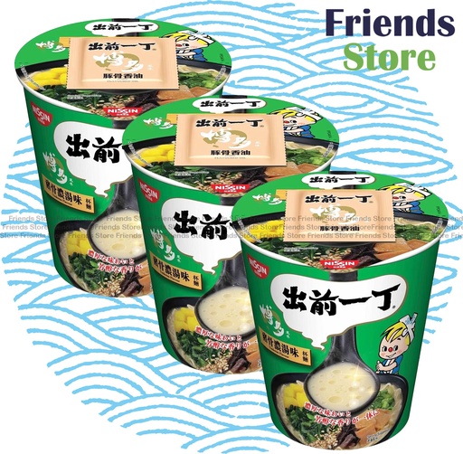 [400114R1] 日清 - 出前一丁 杯麵 日本博多風味 豬骨濃湯味 (74克 X 3)