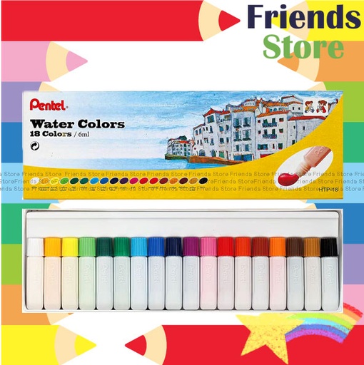 [12761A] Pentel - 蟠桃兒 18色水彩  HTP-18