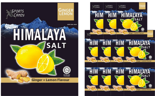 [4000256D1] Himalaya - [Full Case] Salt Ginger Lemon Natural Salt Candy (15g X 12)