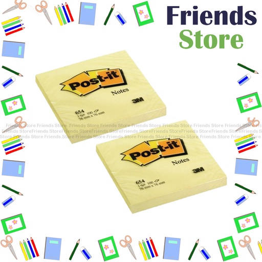 [654-YW] 3M™ - Post-it 654 Yellow Notes