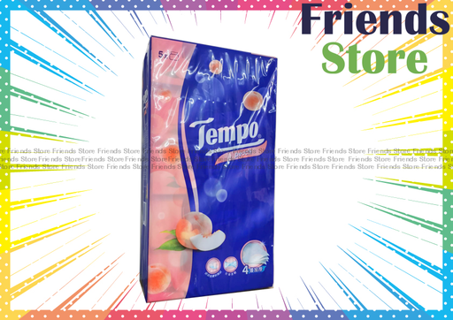 [13033C] Tempo - 4-ply (Peach 甜心桃味) Softpack Facial Tissue  (5packs)   (packing randomly distributed)