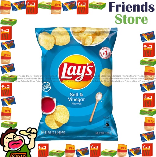 [4000219C] LAY'S - (家庭大包裝) Salt & Vinegar Flavored Potato Chips (180g X 1)
