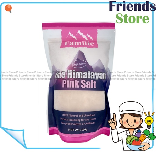 [4130B] Familie - Fine Himalayan Pink Salt (500g X 1) (Random Packing/ Pallaral Imported Goods)