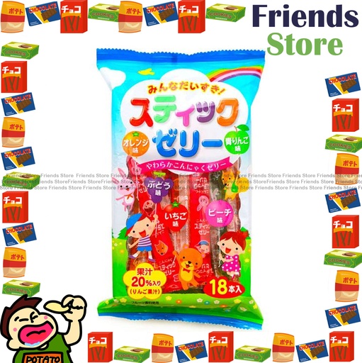 [4130PA] Ribon - Japan Minna Daisuki Stick Jelly (Pack of 18s) (Random Packing/ Pallaral Imported Goods)