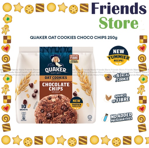 [40007729E2] QUAKER - Oat Cookies with Chocolate Chips (Dealer's Goods of HK/ Bag of 10s)