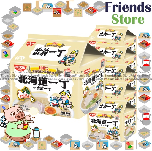 [4MC16CF] Nissin - [Full Case] Demae Iccho - Hokkaido Wheat Flour Tori Paitan Flavour Instant Noodle (5pcs/bag X 6)  