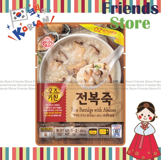 [4128F7F] 不倒翁 - 韓國 袋裝即食 鮑魚粥 (450克 X 1) (平行進口)