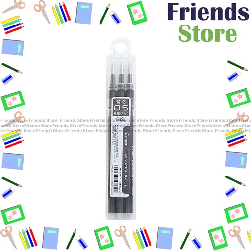 [124048A] PILOT - Refill for Frixion Ball & Frixion Ball Clicker 0.5mm (Black) BLS-FR5-L-S3