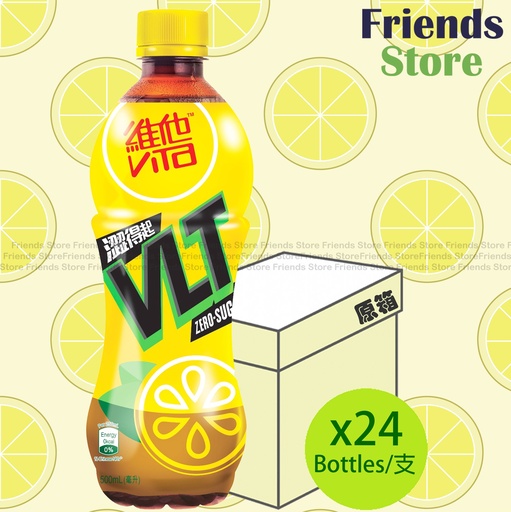 [4001008BF] 維他 - [原箱] 膠樽裝 0糖0卡 (零糖) 檸檬茶 (500毫升 X 24)