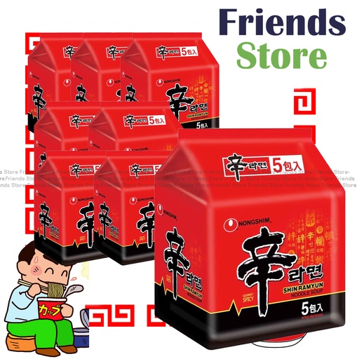 [4000961F] 農心 - [原箱] 辛辣麵 (特辣香菇味) (5包裝) X 8