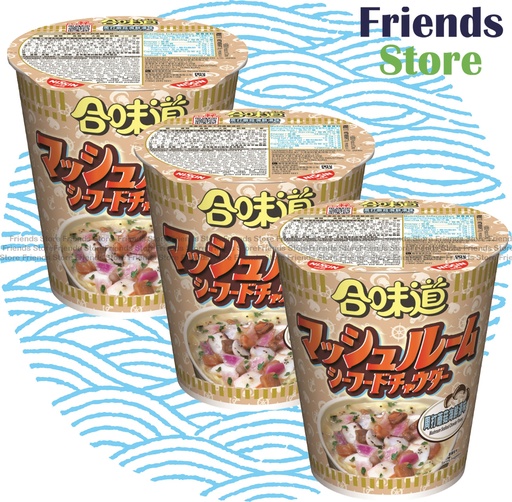 [400114Z82] 日清 - 合味道 小杯麵 周打蘑菇海鮮湯味  (75克 X 3)最佳食用日期：