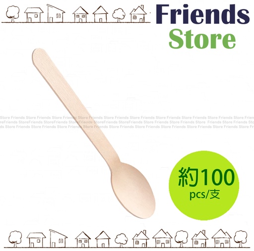 [300414A4] Others - 40mm Eco Wooden  Spoon  (Approx. 100pcs/pack)環保可生物降解即棄