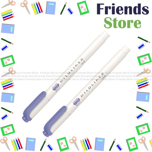 [WKT7-MLV] Zebra 斑馬牌 - Double Sided Flexible Highlighter Pen - MILD LAVENDER 薰衣草色- WKT7-MLV X 2