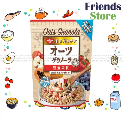 [4007633E7] Nissin - 燕麥麥片 Oats Granola - Fruit (500g)豐盛果實味