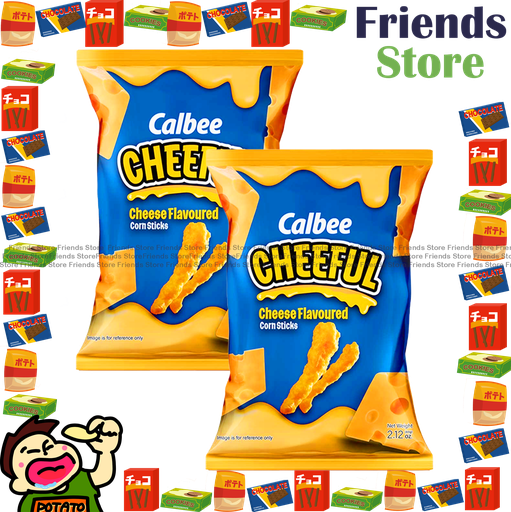 [400023Q] Calbee - CHEEFUL Cheese Flavoured Corn Sticks (60g X 2)