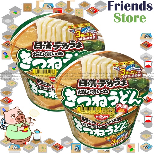 [4TM2C] NISSIN - Dekauma Kitsune Udon (Packings Randomly Distributed) 106g X 2  BBD:on/after 1 JUL 2025