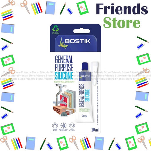 [26005B] Bostik - General Purpose Silicone (20ml X 1)
