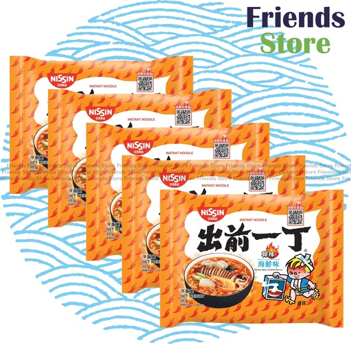 [400115L] 日清食品 - (港版) 出前一丁 全辛滋味系列 韓辣海鮮味即食麵  (98克 X 5) 