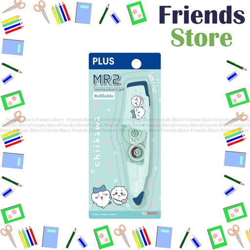 [19025F] PLUS - Limited Edition - Chiikawa X WHIPER MR2 Correction Tape W5mm X L6m (Green) WH-645SS-AS