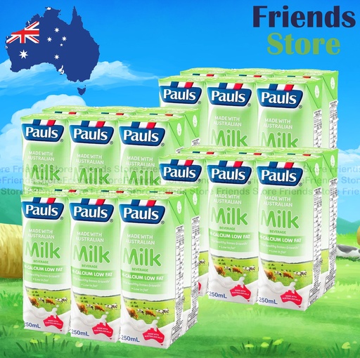 [4004421CF] 保利 - [原箱] <細盒裝> 高鈣低脂牛奶 飲品 (250毫升 X 6 X 4)最佳飲用日期：2025年7月12日或之後