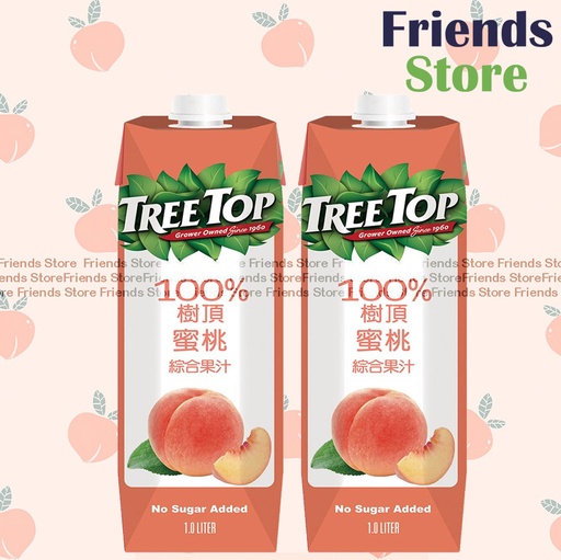 [4004431J] 樹頂 - <家庭裝> 100% 蜜桃綜合果汁 (1公升 X 2)最佳飲用日期：2025年10月1日或之後
