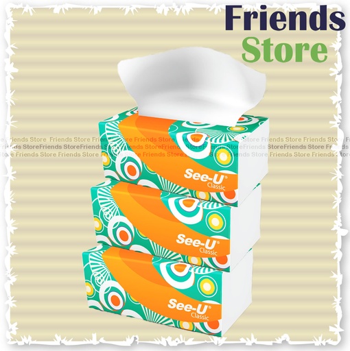 [13019E] See-U - Classic Soft Pack 2-Ply Facial Tissue (250 Sheets X 3)(FSC Certified)