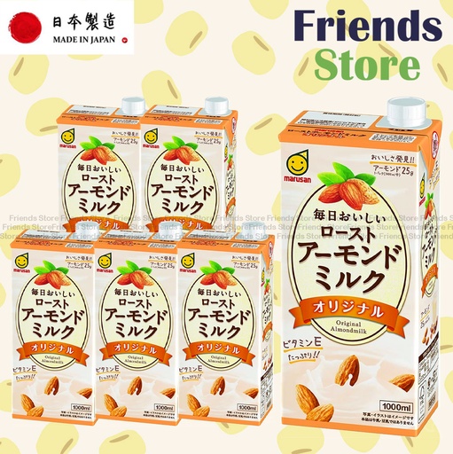 [4123EF] marusan - [原箱] 丸山 原味杏仁奶 飲品 (1000毫升 X 6)