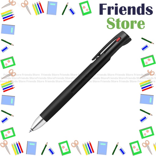 [12102B2] Zebra 斑馬牌 - Blen 3-Colour Emulsion Ink Ball-point Pen 0.5mm Black Barrel  (B-B3AS88-BK)