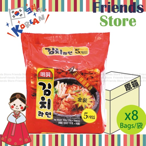 [4000952NF] 不倒翁 - [原箱] 韓國 明洞泡菜麵 (5包裝) (120克 X 5 X 8)