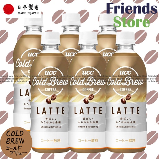 [4A4L] UCC - 冷萃拿鐵LATTE 咖啡飲品 (500毫升 X 6)最佳飲用日期：2025年7月或之後