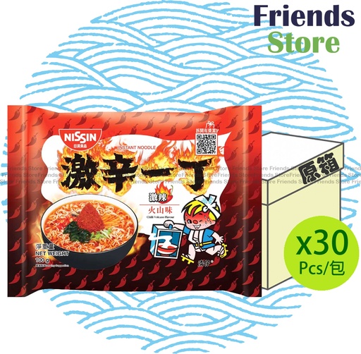 [400115KF] 日清食品 - [原箱] (港版) 出前一丁 全辛滋味系列 激辣火山味即食麵  (100克 X 30) 