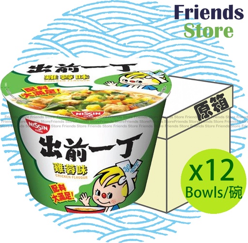 [400114G4F] Nissin - [Full Case] Demae Iccho <Bowl碗麵> Noodles Chicken Flavour (103g X 12) BBD: 15 DEC 2025 or after