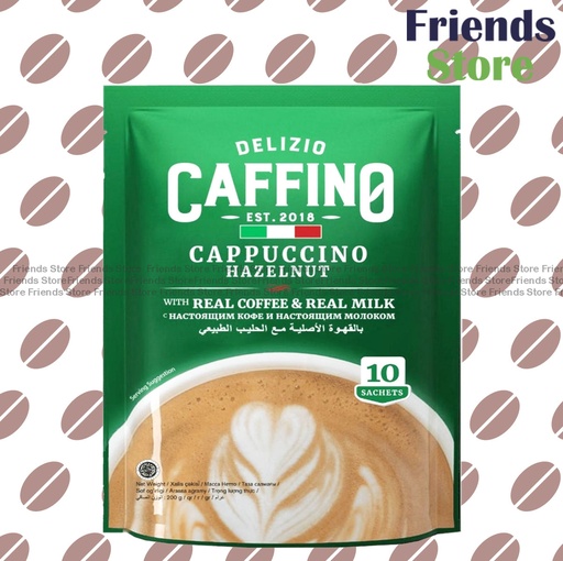 [4NO4B] CAFFINO 泡沫咖啡榛子  (每袋10小條) (平行進口/包裝隨機發放）