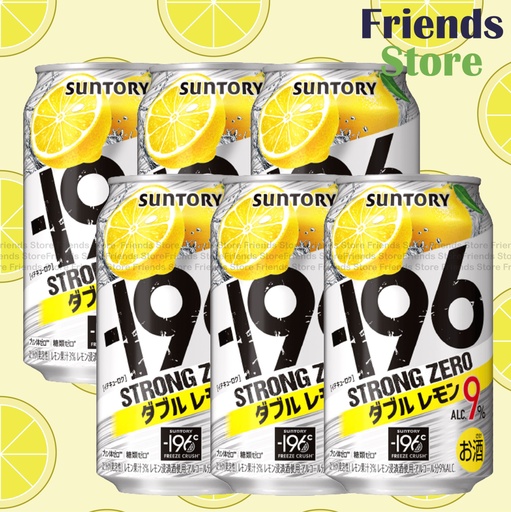 [4TM2F1] Suntory - -196℃ Strong Zero Double Lemon (350ml X 6)