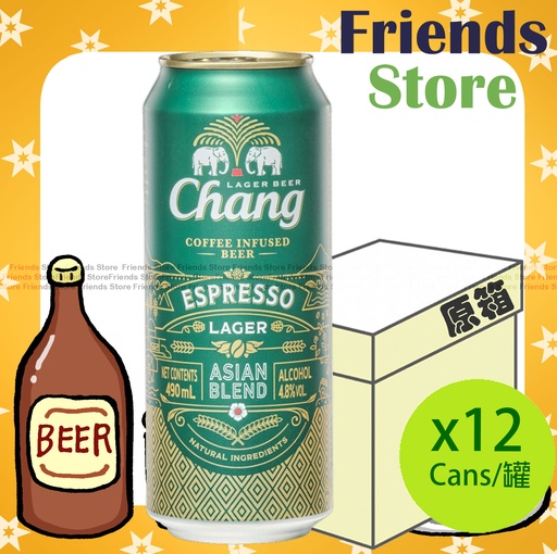 [4GZ34F] Chang - [Full case] Espresso Lager Beer (490ml X 12)