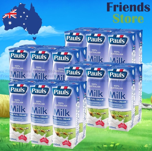 [4004421EF] 保利 - [原箱] <細盒裝> 純正全脂牛奶 飲品 (藍)  (250毫升 X 6 X 4)
