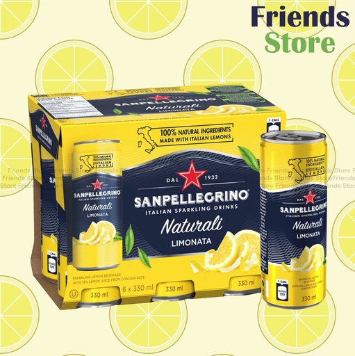 [4121T4] San Pellegrino - San Pellegrino Sparkling Limonata (Lemon) (330ml X 6)