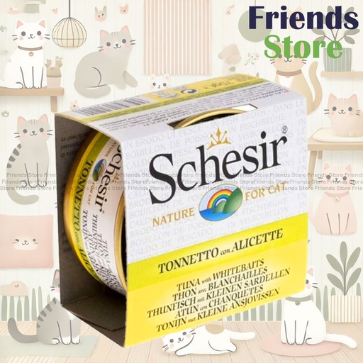 [SCH615220] Schesir - C522 All Natural Tuna Rice Fish Soup Canned 70g All-round Health Canned Cat Food