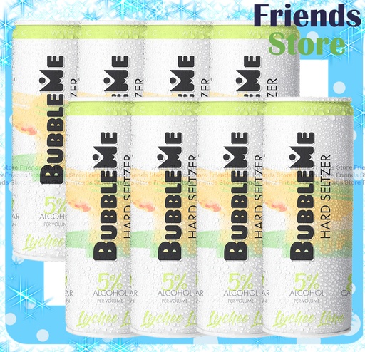 [400445F] BUBBLEME - Lychee Lime Flavour Hard Seltzer (330ml X 8)