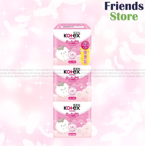 [KX032] Kotex - Comfort Soft Liner Regular 15cm (Random Delivery)