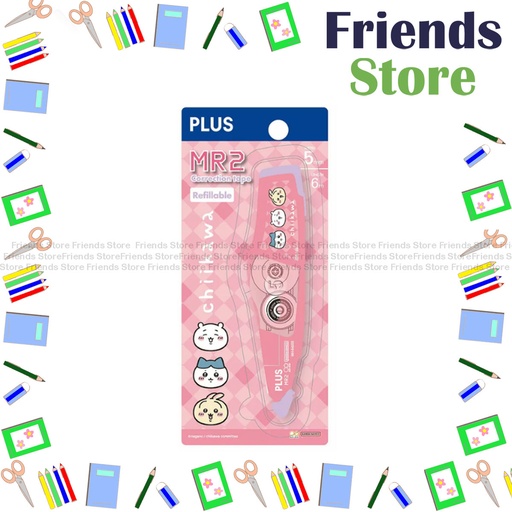[19025D] PLUS - Limited Edition - Chiikawa X WHIPER MR2 Correction Tape W5mm X L6m (Pink) WH-645SS-AS