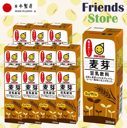 [40120F] marusan - 丸山 <迷你裝>  麥芽豆乳 麥精飲品 (200毫升 X 12) 