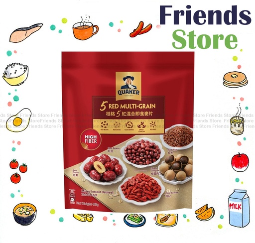 [40007729H] QUAKER - 5 Red Multi-Grain Mixed Instant Oatmeal (480g X 1) Dealer's Goods of HK